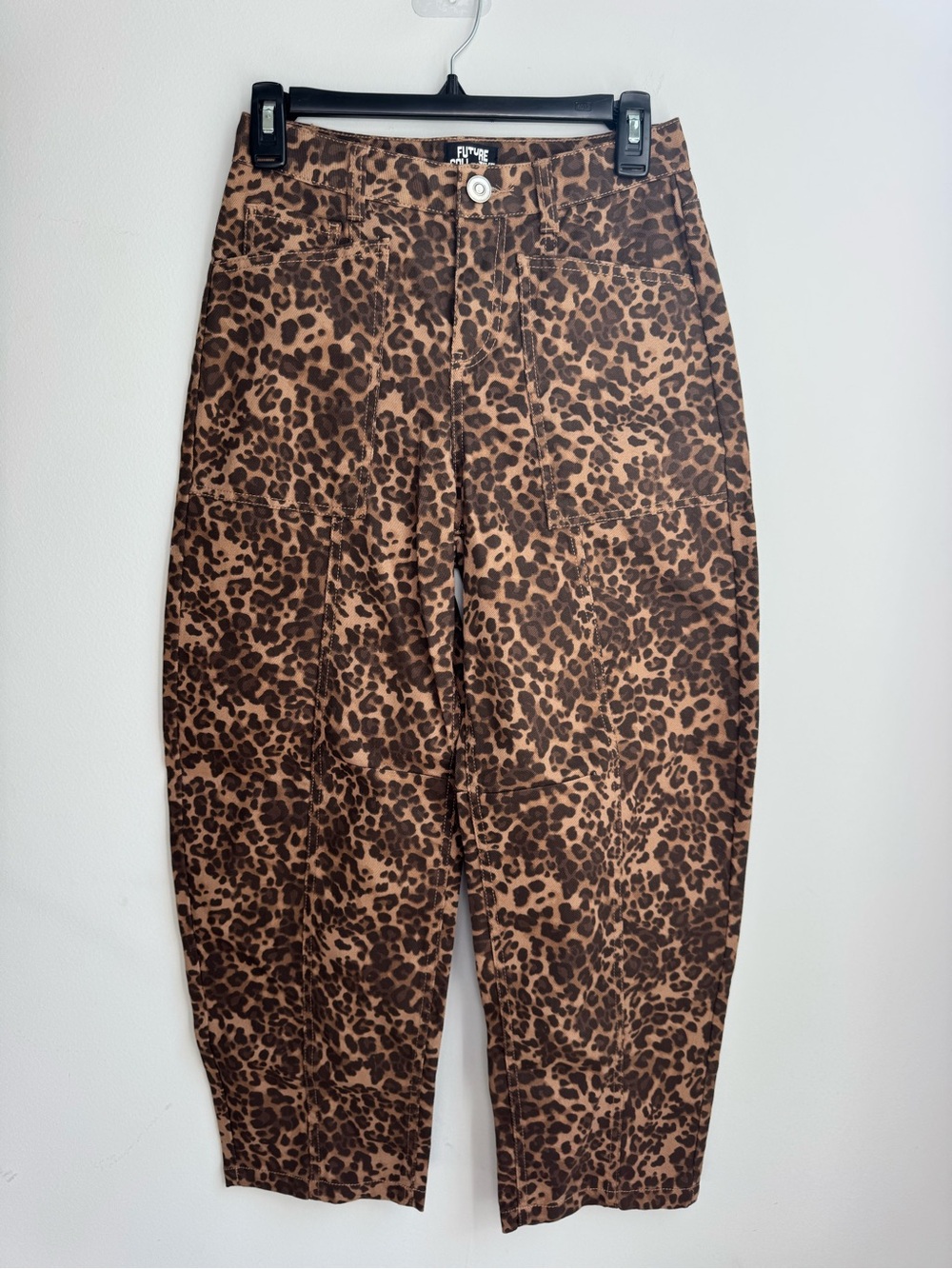 Future Collective NWT Leopard Print Cropped Jeans - Brown #leopard - Picture 2 of 8